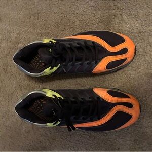 Nike Black and Orange Patterned Sneakers